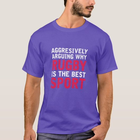 Aggresively Arguing With Rugby Ishe Best Sport ret T-Shirt (Vorderseite)