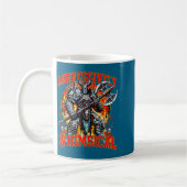 Aggressiv Whimsischer Dunkler Fantasy-Kriegerkampf Kaffeetasse (Links)