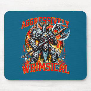 Aggressiv Whimsischer Dunkler Fantasy-Kriegerkampf Mousepad