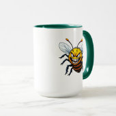 Aggressive Bienen-Cartoon-Kunst Tasse (VorderseiteRechts)