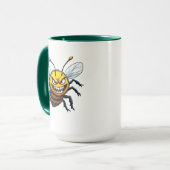 Aggressive Bienen-Cartoon-Kunst Tasse (Vorderseite Links)