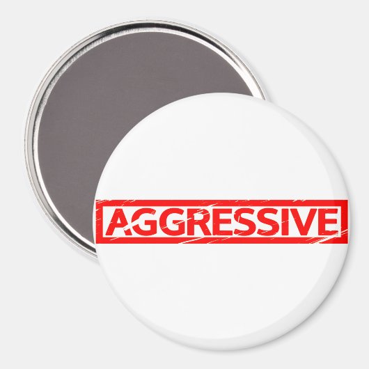 Aggressive Briefmarke Magnet (Vorderseite/Rückseite)