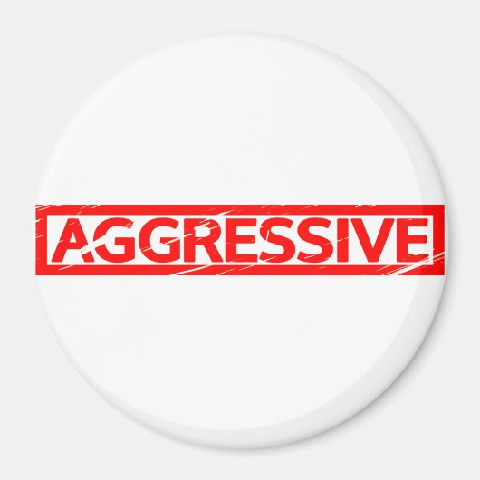 Aggressive Briefmarke Magnet (Vorne)