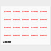 Aggressive Briefmarke Runder Aufkleber (Blatt)