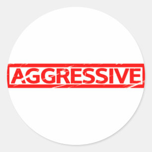 Aggressive Briefmarke Runder Aufkleber