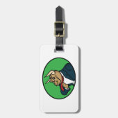 Aggressive Bull in Business Suit Gepäckanhänger (Vorderseite vertikal)