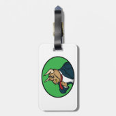 Aggressive Bull in Business Suit Gepäckanhänger (Rückseite vertikal)