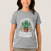 Aggressive Cucumber – Funny Cactus Pun Tri-Blend Shirt (Vorderseite)