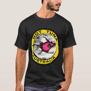 Aggressive-Fisch-Emblem-Musik T-Shirt
