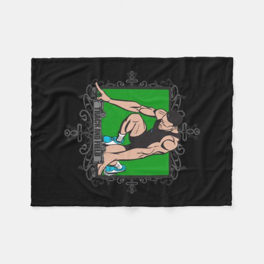 Aggressive Leichtathletik Fleecedecke (Vorderseite (Horizontal))