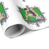 Aggressive Leichtathletik Geschenkpapier (Rolleneckpunkt)