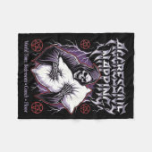 Aggressive Napng Funny Heavy Metal Grim Reaper Sle Fleecedecke (Vorderseite (Horizontal))