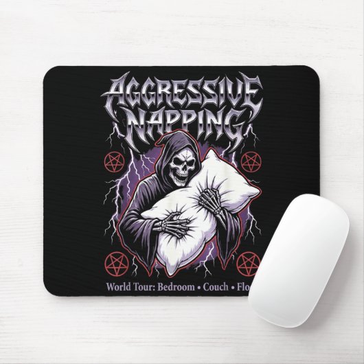 Aggressive Napng Funny Heavy Metal Grim Reaper Sle Mousepad (Mit Mouse)