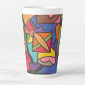 Aggressive Neugier Latte Tasse (Vorderseite)