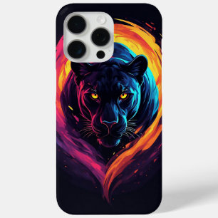Aggressive Panther Artwork in Neon Colors Case-Mate iPhone Hülle