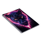 Aggressive Panther Artwork in Neon Colors Notizblock (Rechte Seite)