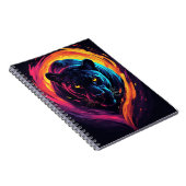Aggressive Panther Artwork in Neon Colors Notizblock (Rechte Seite)