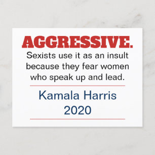 Aggressive Pro-Kamala Harris 2020 Postkarte
