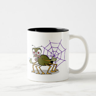 aggressive Spinne Zweifarbige Tasse
