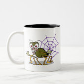 aggressive Spinne Zweifarbige Tasse (Links)