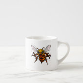 Aggressive Wasp Cartoon Illustration Statement Espressotasse (Rechts)