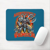 Aggressively Whimsical Dark Fantasy Warrior Battle Mousepad (Mit Mouse)