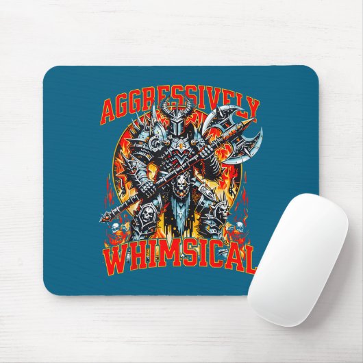 Aggressively Whimsical Dark Fantasy Warrior Battle Mousepad (Mit Mouse)