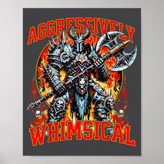 Aggressively Whimsical Dark Fantasy Warrior Battle Poster (Vorne)
