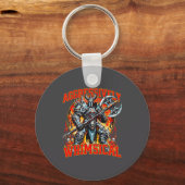 Aggressively Whimsical Dark Fantasy Warrior Battle Schlüsselanhänger (Vorderseite)