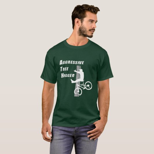 Aggressiver Baum Hugger T-Shirt (Vorne ganz)