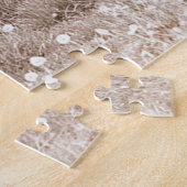 Aggressiver Bison und schwarzer Wolf Puzzle (Seite)