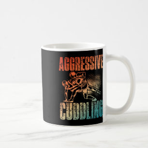 Aggressiver Cuddling Wrestling Retro Vintag Wrestl Kaffeetasse