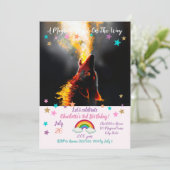 Aggressiver Feuerwolf Einladung (Stehend Vorderseite)