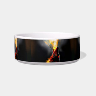 Aggressiver Feuerwolf Napf