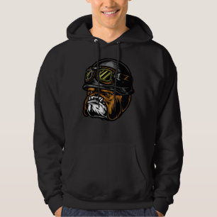 Aggressiver Pitbull Helmet Head Bike Rider Hoodie