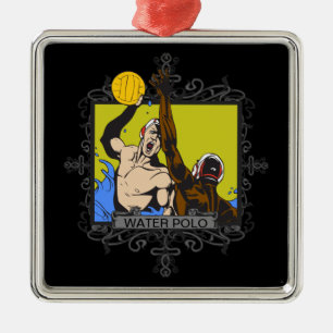 Aggressiver Wasserball Silbernes Ornament