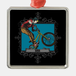 Aggressives BMX Ornament Aus Metall