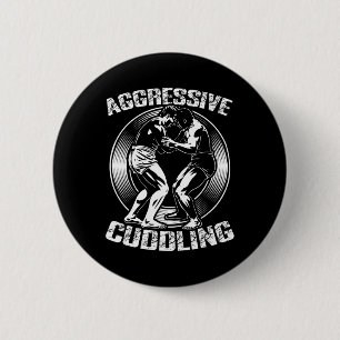 Aggressives Kuschel-Ringen Retro Vintage Ringer Button