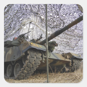 Aggressoren aus der Republik Korea 2 Quadratischer Aufkleber