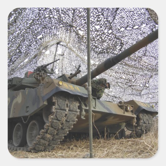 Aggressoren aus der Republik Korea 2 Quadratischer Aufkleber (Vorderseite)