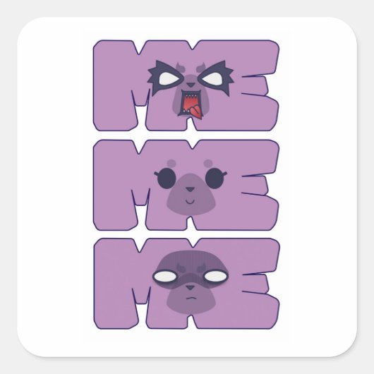 Aggrestuko! Faces Sticker (Vorderseite)