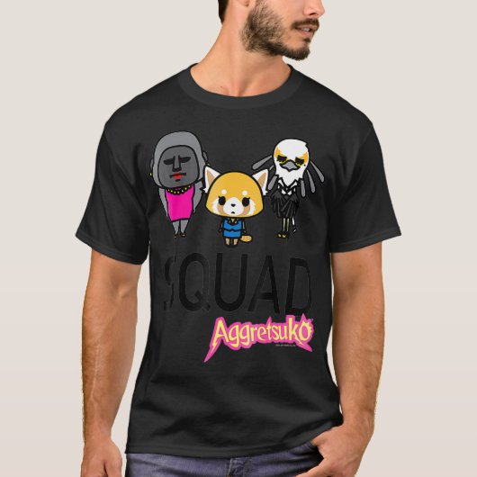 Aggretsuko und Friends Squad Tee Shirt (Vorderseite)