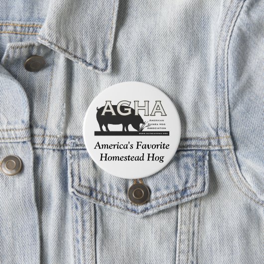 AGHA Gehöft-Schwein-Knopf 3" Button (Beispiel)