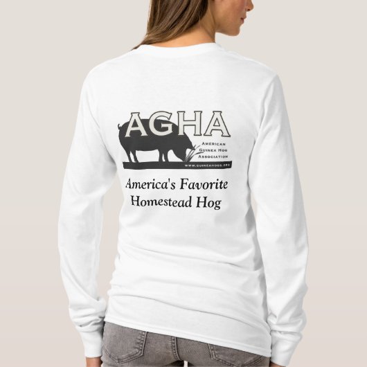 AGHA lange Hülse T-Shirt-Womens-Neues Logo-Zurück T-Shirt (Rückseite)