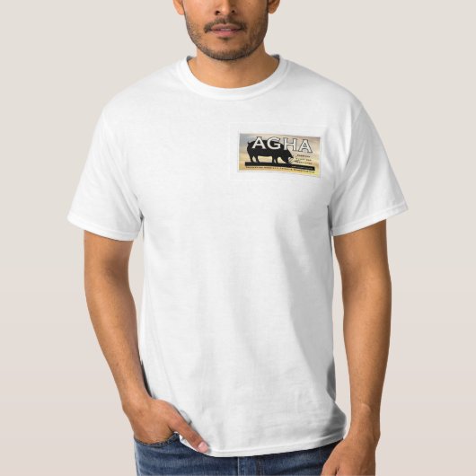 AGHA Logo auf dem T-Shirt der Männer (Vorderseite)