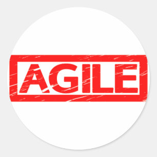 Agile Briefmarke Runder Aufkleber