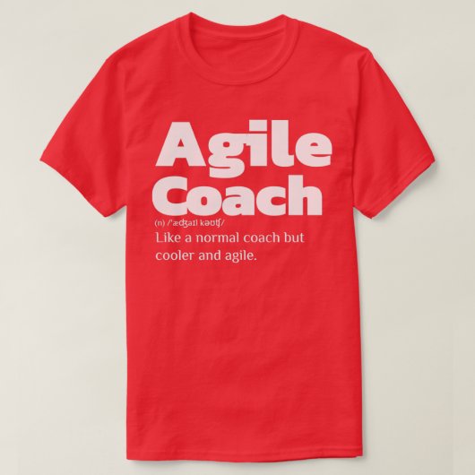 Agile-Coach-Wörterbuch T-Shirt (Design vorne)