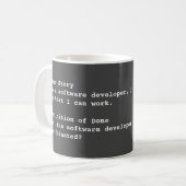 Agile Coffee-Tasse für Softwareentwickler Kaffeetasse (Vorderseite Links)