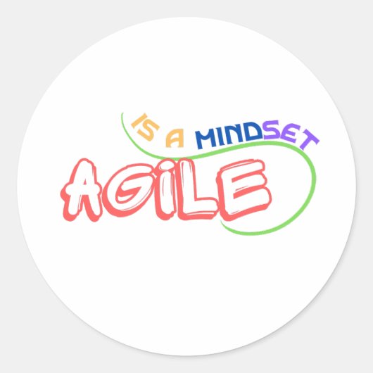 Agile ist ein klassischer Rundaufkleber Runder Aufkleber (Vorderseite)