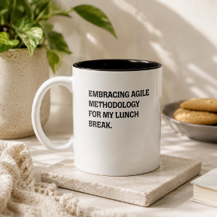 Agile Methodik für meine Mittagspause umarmen Zweifarbige Tasse